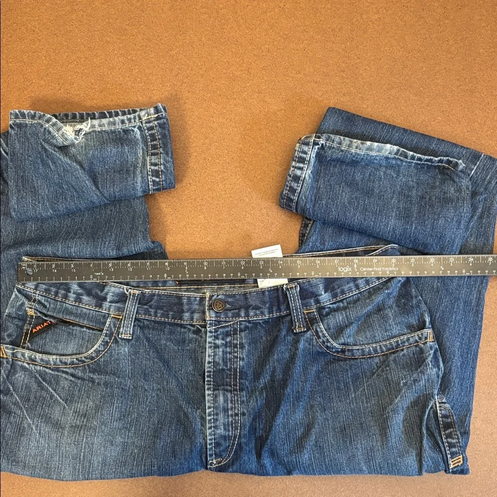 Men’s Ariat Classic Denim Low Rise Boot Cut Straight Jeans 40x32 FR M4 Cat2